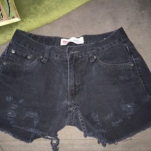 Levi Black Jean Shorts